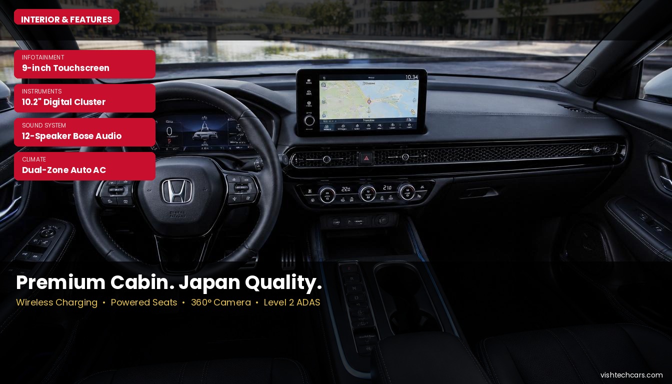 Honda ZR-V 2026 Premium Interior and Honeycomb Dashboard